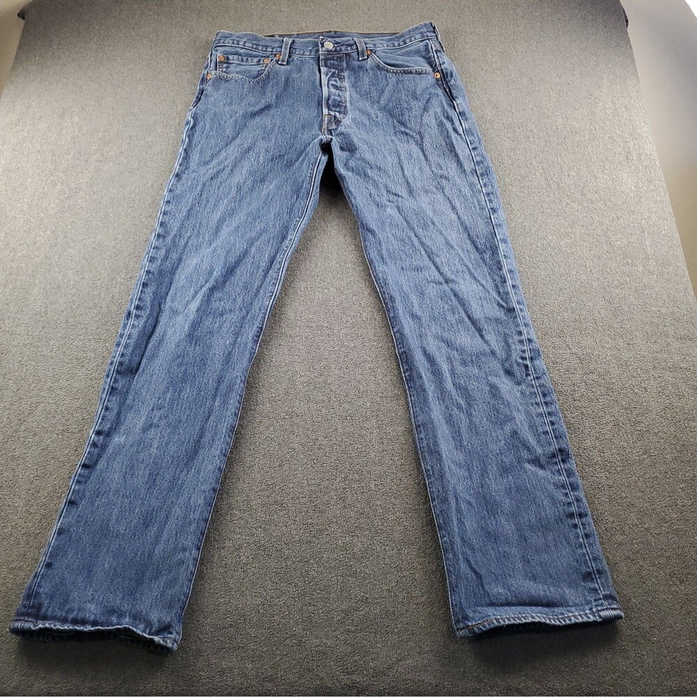 Levi's 501 Jeans Men’s Fly Button Blue Original Regular Straight Fit W32 L32